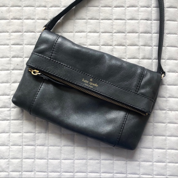 kate spade Handbags - Kate Spade New York Black Leather Crossbody Purse